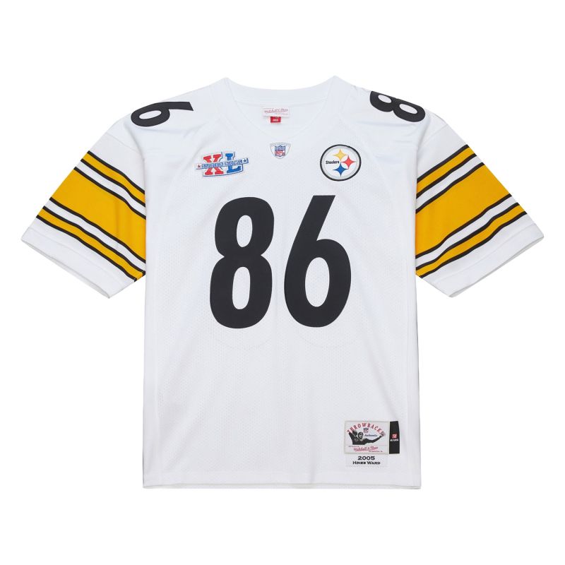 Hines Ward #86 Pittsburgh Steelers 2005 Authentic Throwback NFL Jersey White view 1