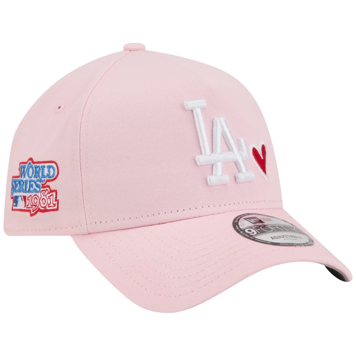 Los Angeles Dodgers Los Angeles Crown the City - LA Love - Pink/Pink New Era 9FORTY front view