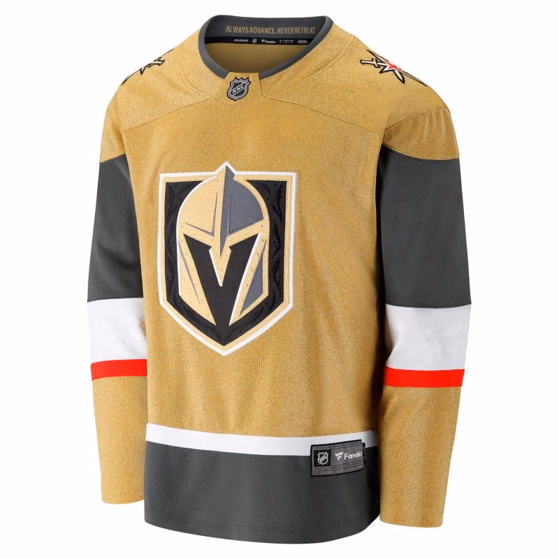 Vegas Golden Knights Breakaway NHL Jersey Home Gold view 1
