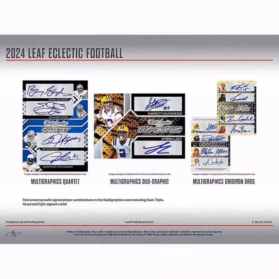 2024 Leaf Eclectic Football Hobby Box view 3
