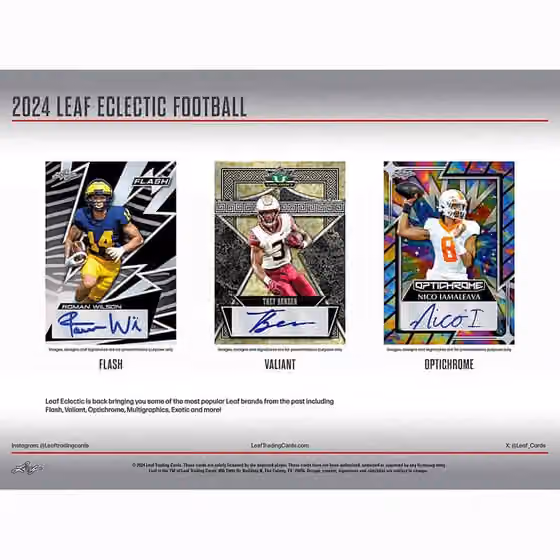 2024 Leaf Eclectic Football Hobby Box view 2
