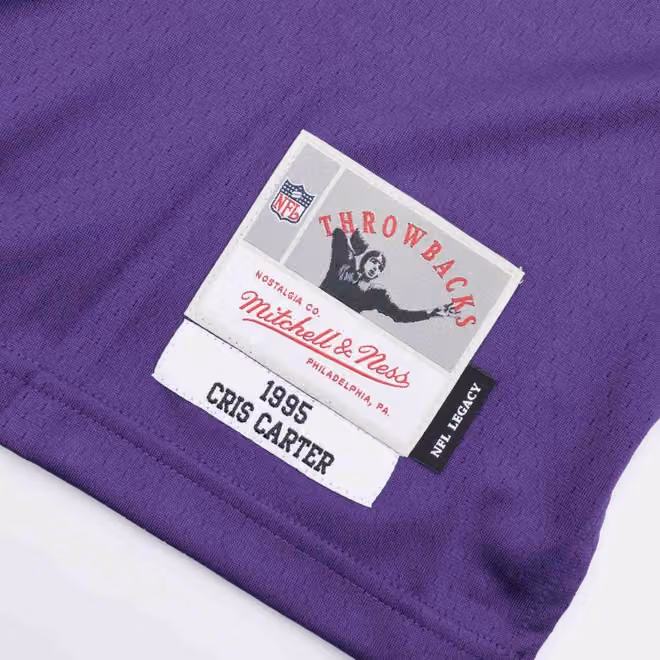 Cris Carter #80 Minnesota Vikings 1995 Legacy Throwback NFL Jersey Purple view 3
