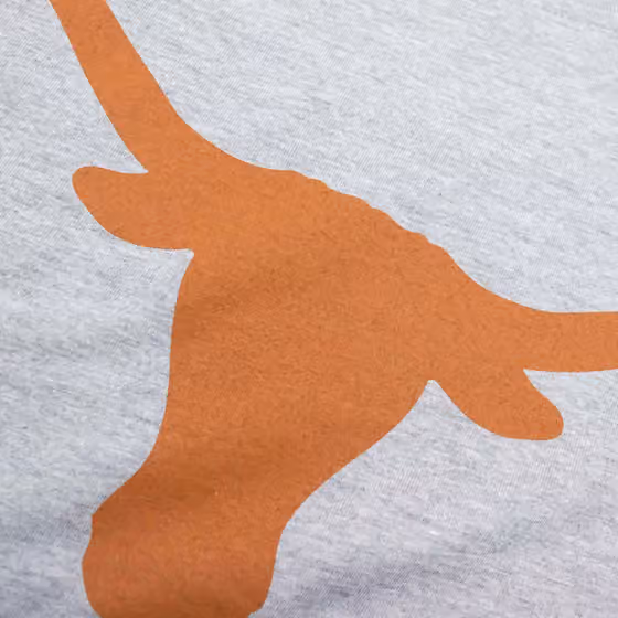 Texas Longhorns Primary Logo NCAA T-Shirt Gray view 3