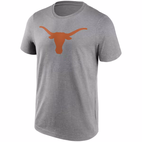 Texas Longhorns Primary Logo NCAA T-Shirt Gray view 1