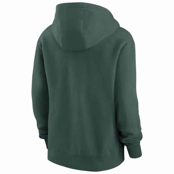 Green Bay Packers Wordmark Nike Club NFL Hoodie Green (WOMEN'S) view 2