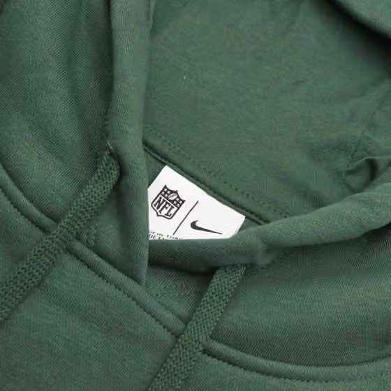 Green Bay Packers Wordmark Nike Club NFL Hoodie Green (WOMEN'S) view 4