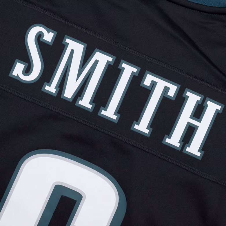 DeVonta Smith #6 Philadelphia Eagles Nike Game NFL Football Jersey Black view 4