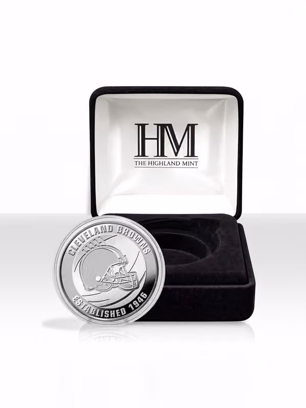 Cleveland Browns Silver Plated 2026 NFL Game Flip Coin view 2