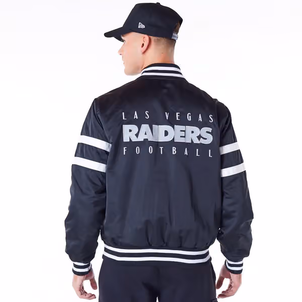 Las Vegas Raiders NFL Sport Classics Satin Jacket Black view 2