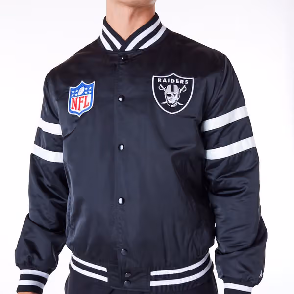Las Vegas Raiders NFL Sport Classics Satin Jacket Black view 6