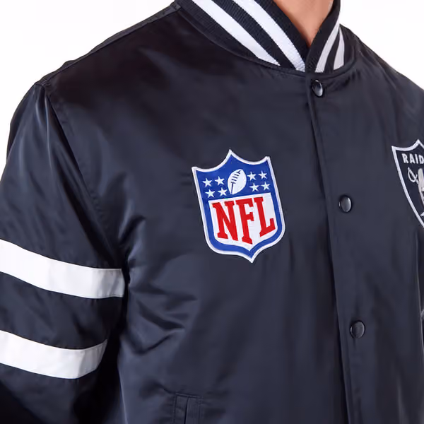 Las Vegas Raiders NFL Sport Classics Satin Jacket Black view 5