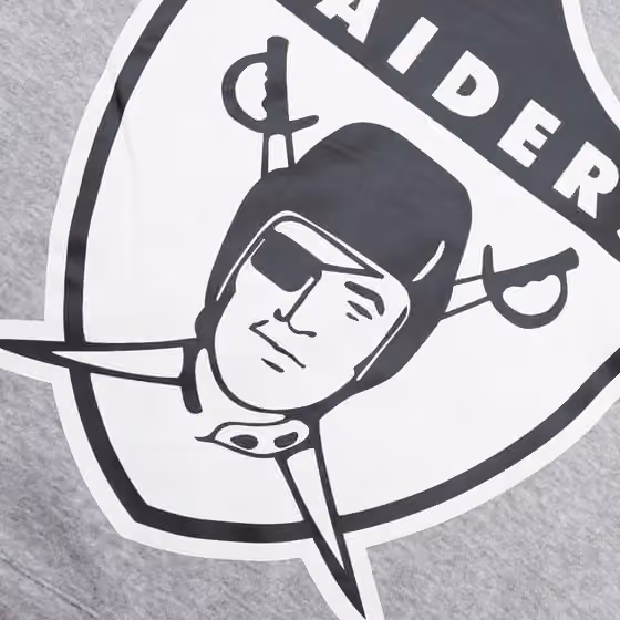 Las Vegas Raiders Rewind Throwback Fleece NFL Hoodie Grey view 4