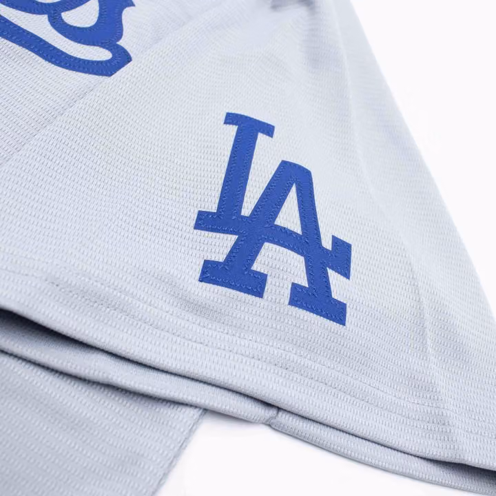Los Angeles Dodgers Stadium Road MLB Jersey Gray view 4