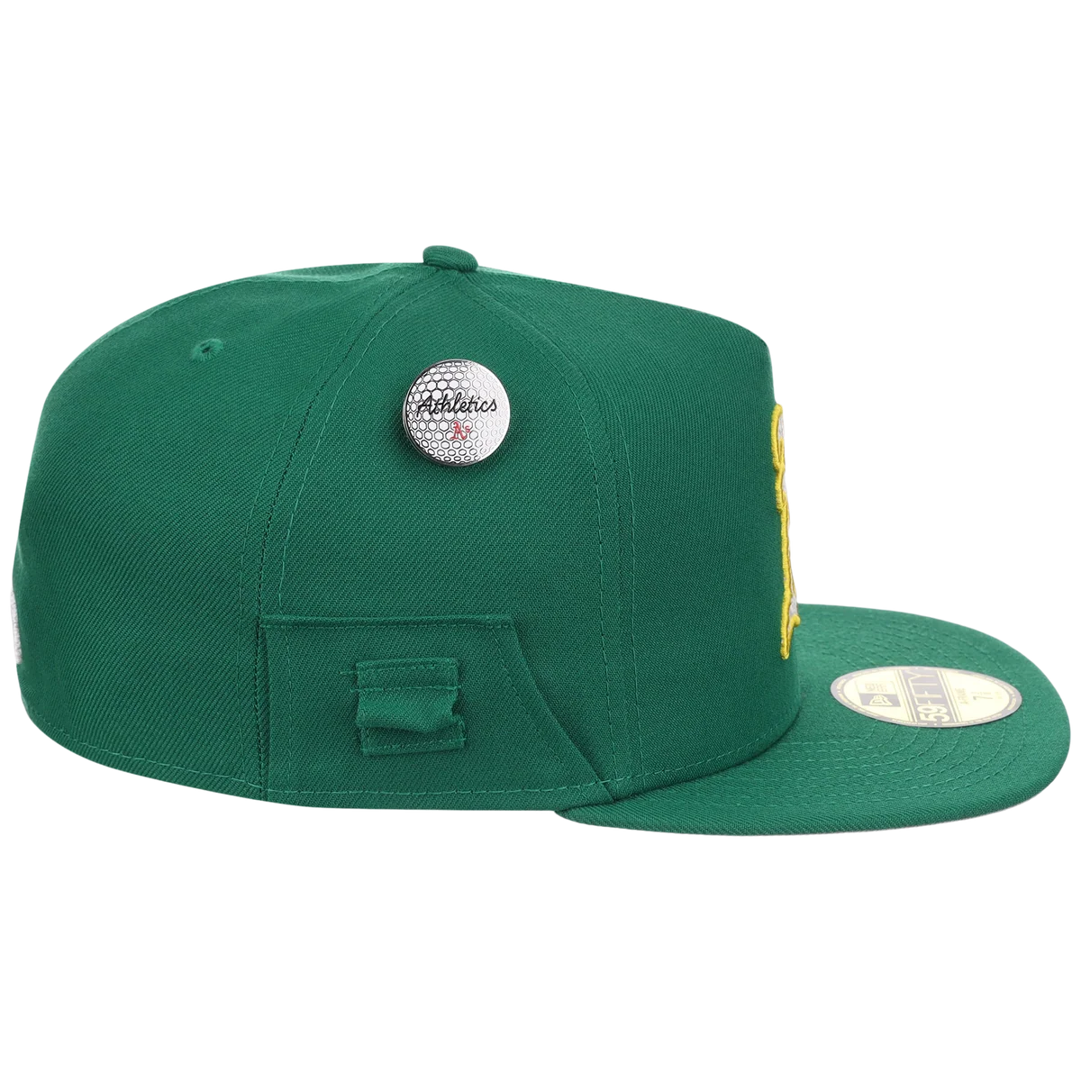 Oakland Athletics MLB Augusta Bloom New Era 59FIFTY w/ Golf Pin detail view