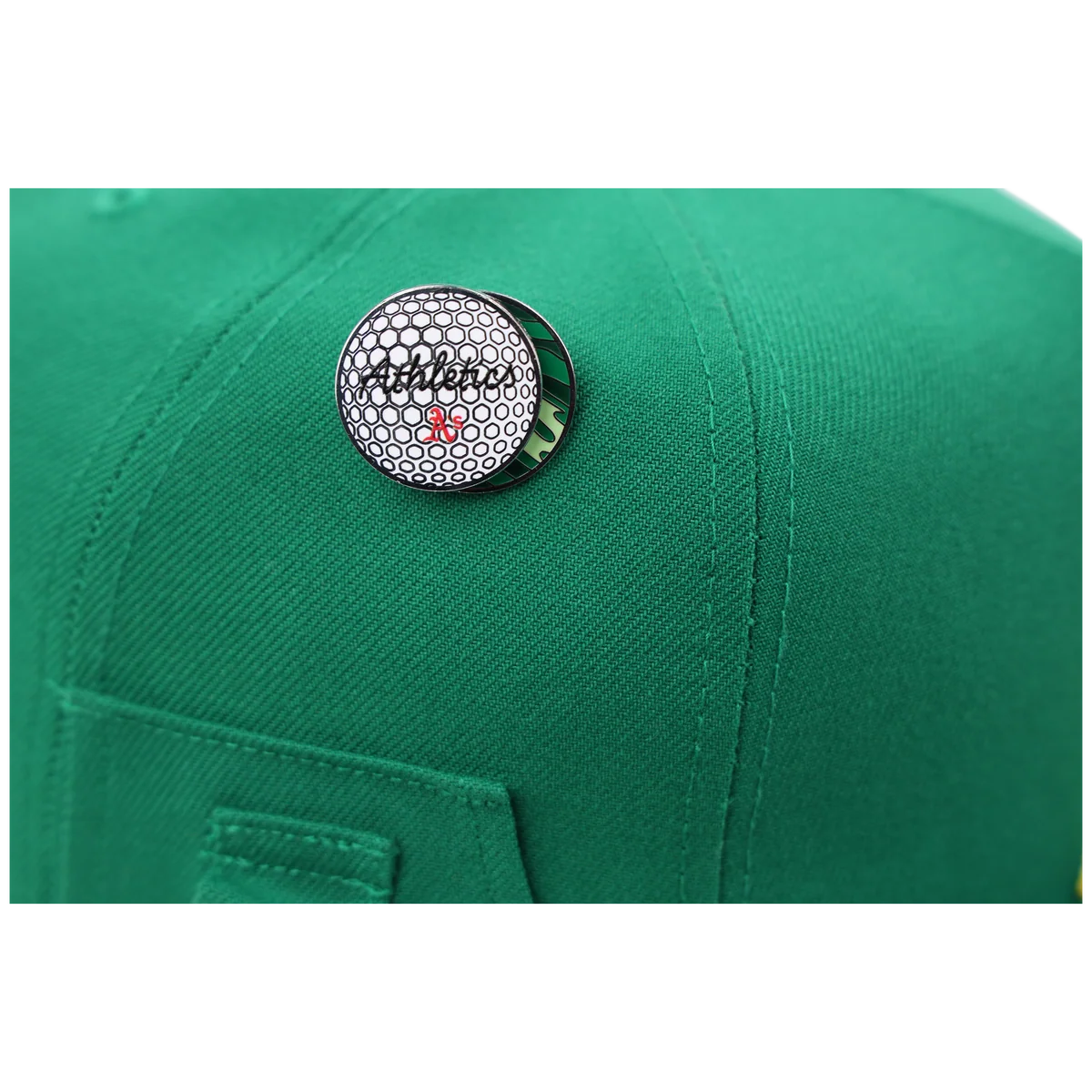 Oakland Athletics MLB Augusta Bloom New Era 59FIFTY w/ Golf Pin detail view