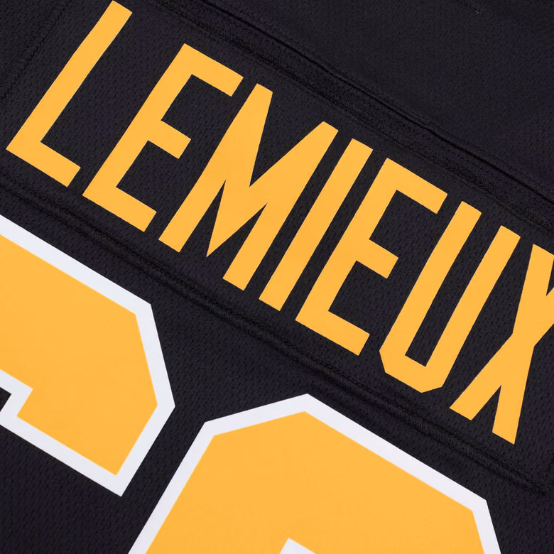 Mario Lemieux #66 Pittsburgh Penguins Vintage Heritage Breakaway NHL Jersey view 4