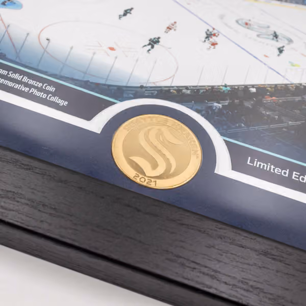 Seattle Kraken Bronze Coin Framed NHL Photo view 2
