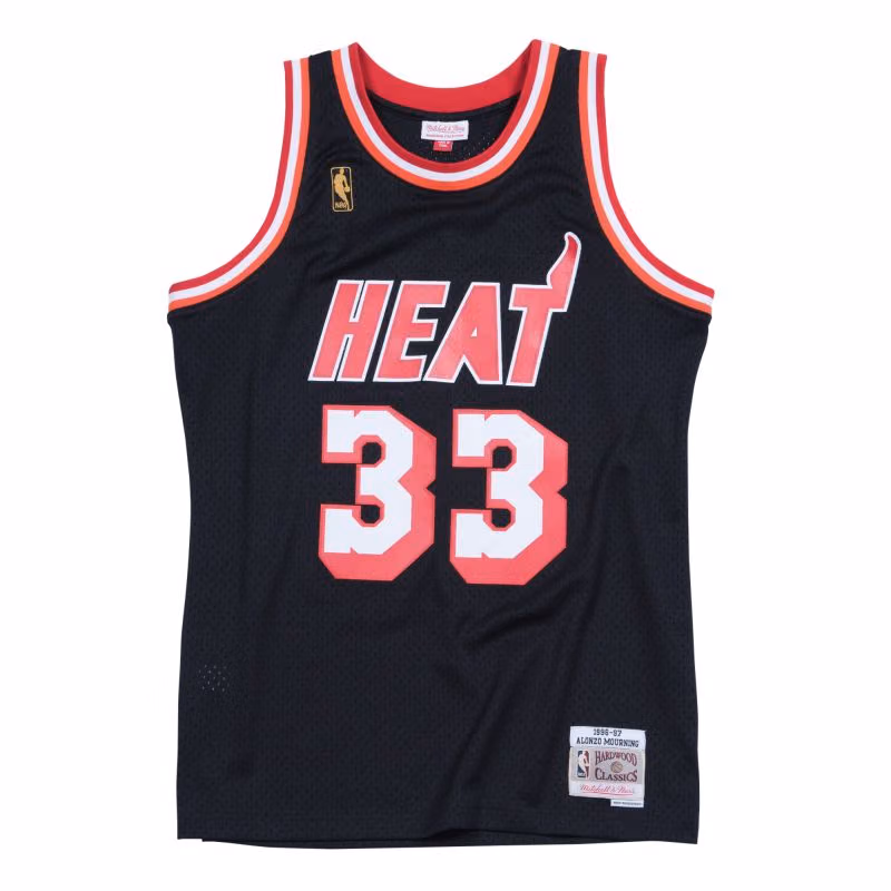 Alonzo Mourning #33 Miami Heat 1996-97 Mitchell & Ness Swingman NBA Jersey view 1