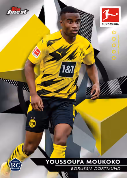 2020/21 Topps Finest Bundesliga Soccer Hobby Box view 5
