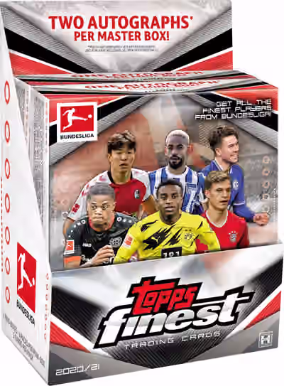 2020/21 Topps Finest Bundesliga Soccer Hobby Box view 1