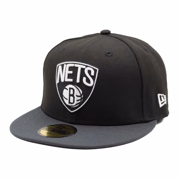 Brooklyn Nets Basic 2-Tone New Era 59FIFTY Fitted NBA Cap product photo