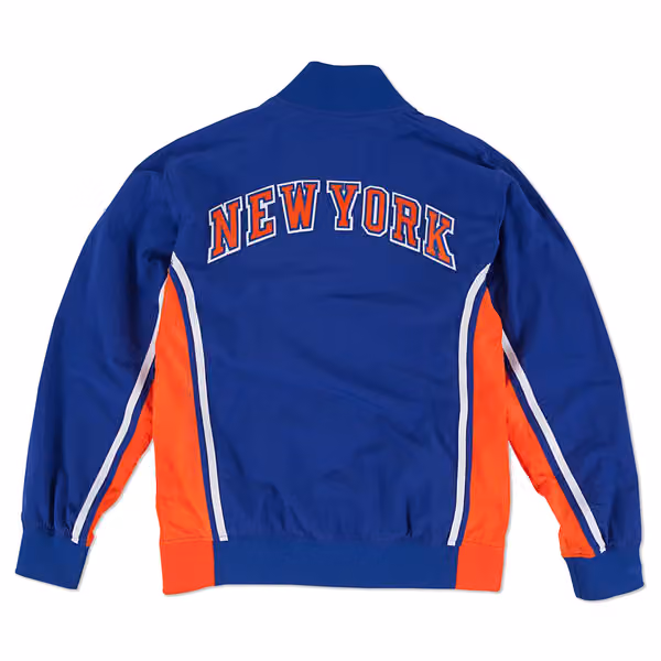 New York Knicks 1992-93 Authentic Warm Up NBA Jacket Blue view 2