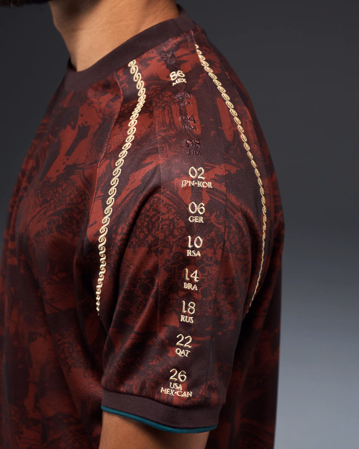 Jersevo Custom Personalized Portugal Heritage Jersey (2026WC Edition) left sleeve detail
