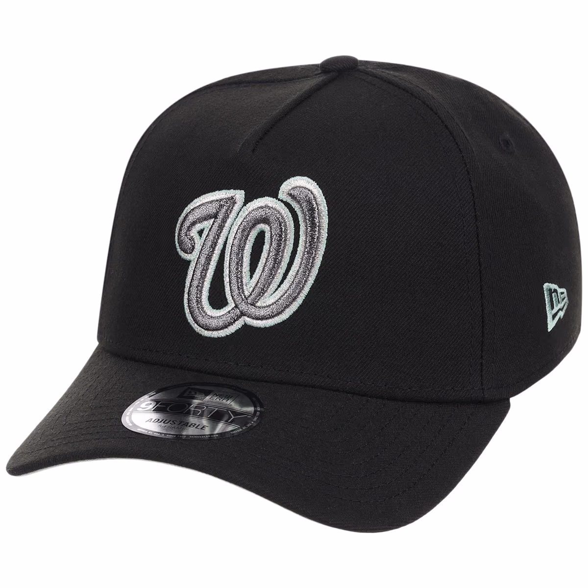 Washington Nationals MLB Alpine Snow New Era 9FORTY A-Frame detail view
