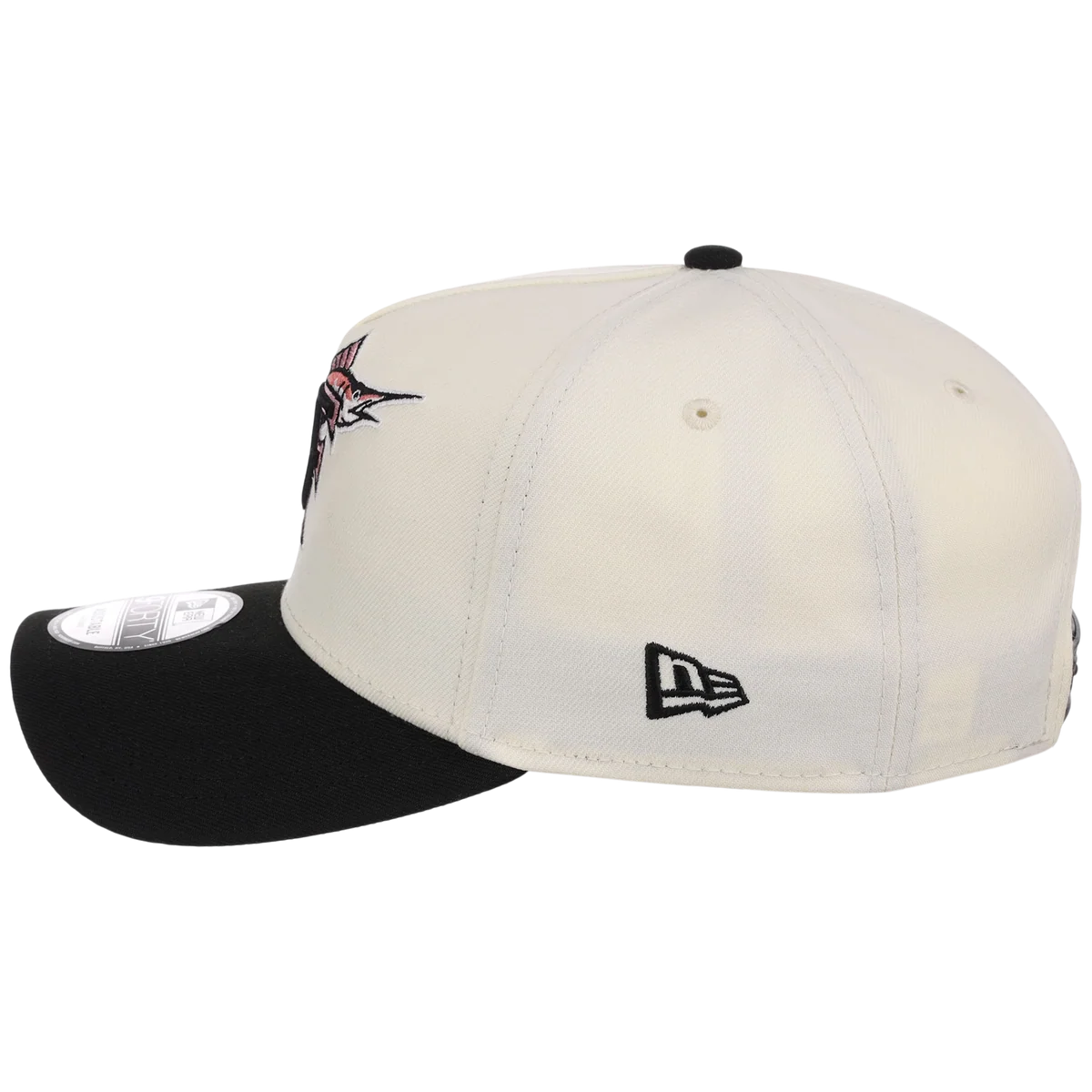 Florida Marlins MLB Chrome Blinky New Era 9FORTY A-Frame detail view