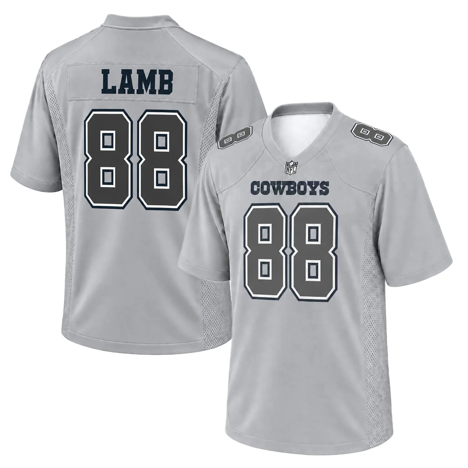 Cowboys CeeDee Lamb Grey Jersey Dynamic NFL Game day football jersey