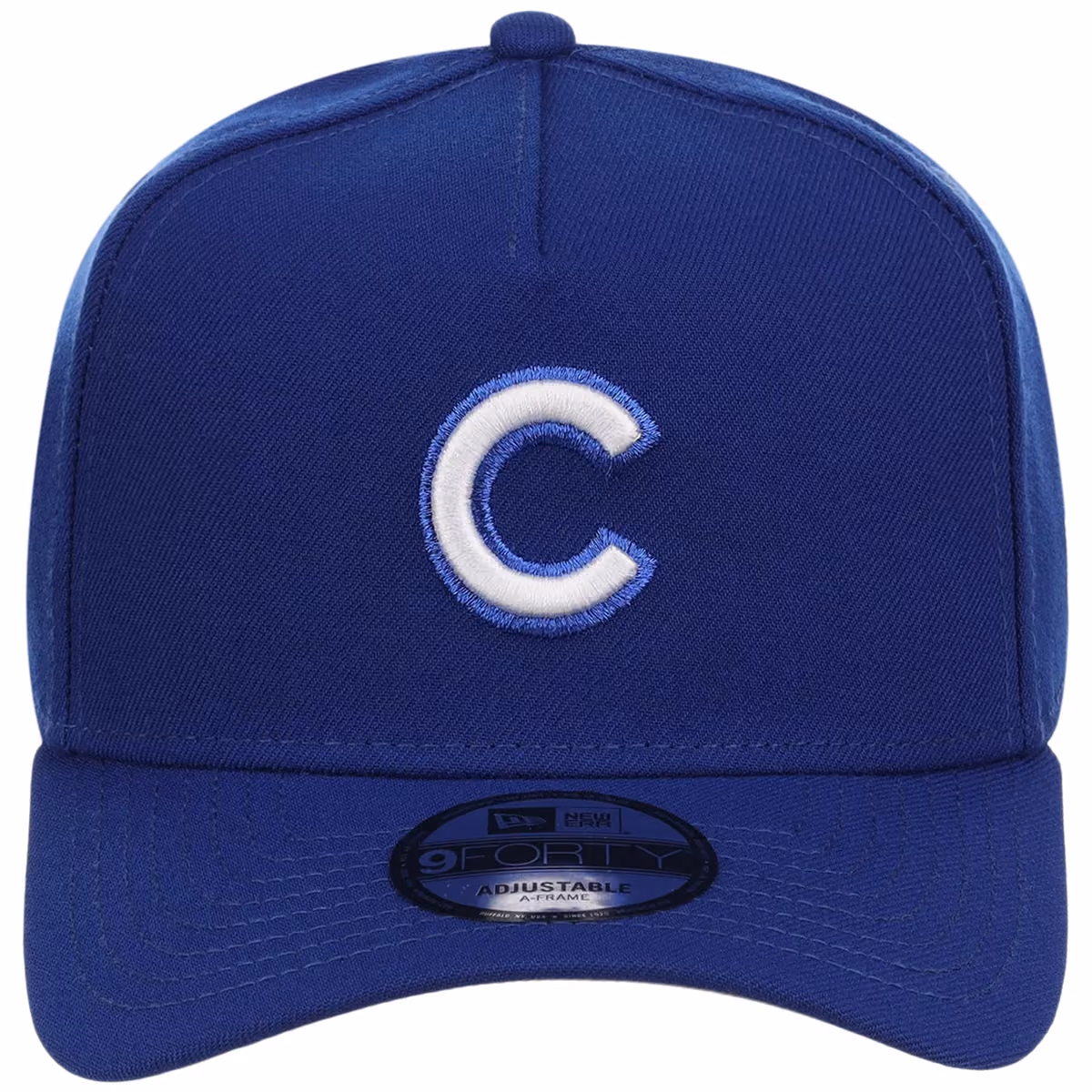 Chicago Cubs MLB Royal Blue FASHION CORE New Era 9FORTY A-Frame detail view