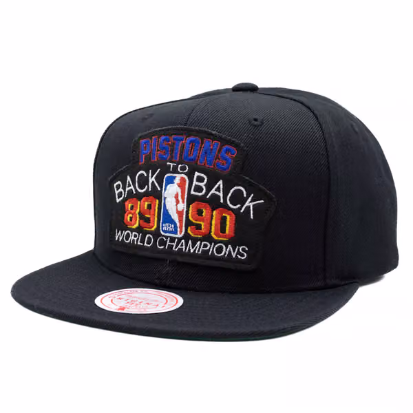 Detroit Pistons Back To Back Champions Mitchell & Ness Snapback NBA Cap product photo