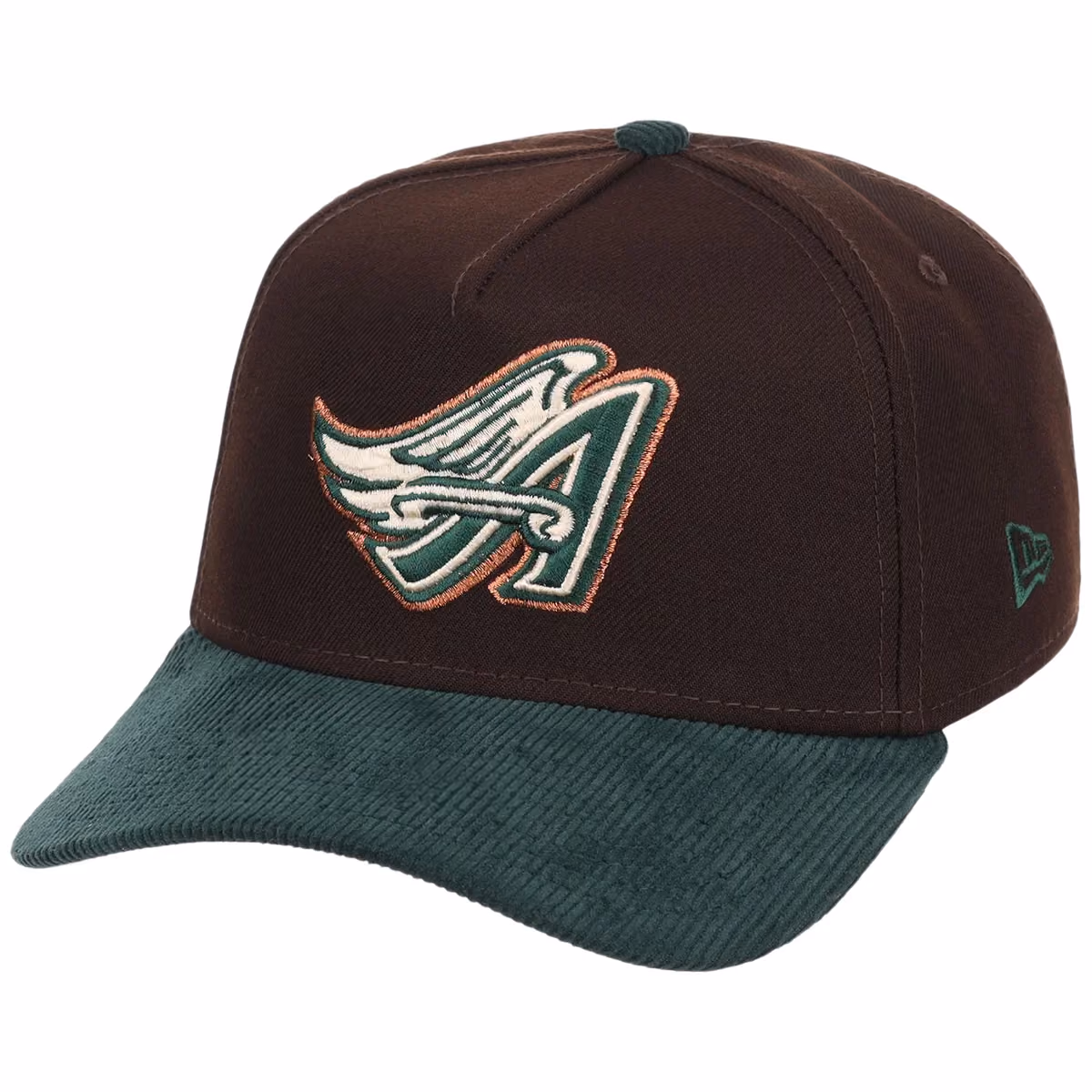 Anaheim Angels MLB Forest Ember New Era 9FORTY A-Frame detail view