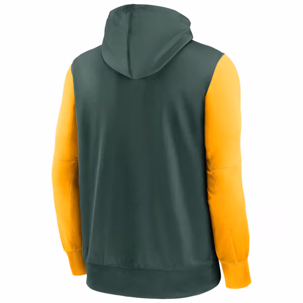 Green Bay Packers Two-Tone Nike Therma NFL Full-Zip Hoodie view 2