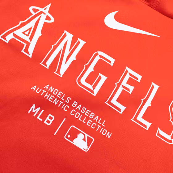 Los Angeles Angels 2024 MLB Authentic Practice Nike Therma Hoodie Red view 3