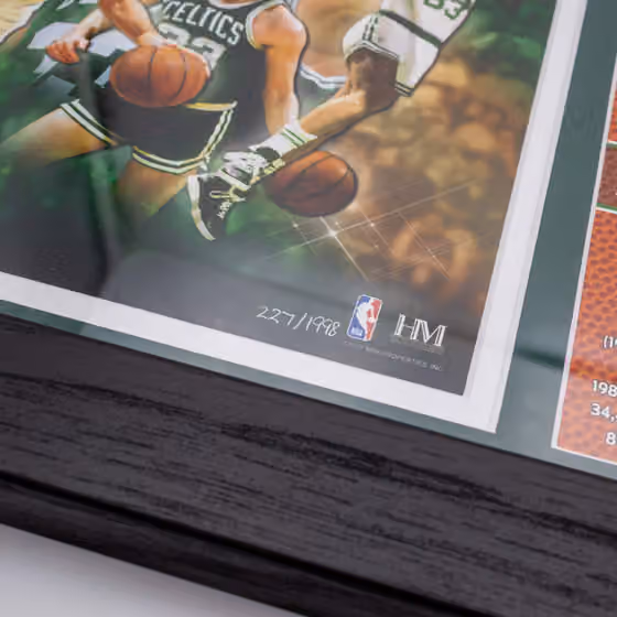 Larry Bird Boston Celtics Hall of Fame Banner NBA Photo Frame view 3