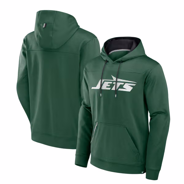 New York Jets Defender Dot Faded NFL Hoodie Green view 1