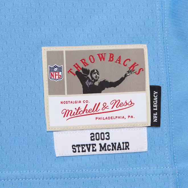 Steve McNair #9 Tennessee Titans 2003 Mitchell & Ness Legacy NFL Jersey Blue view 3