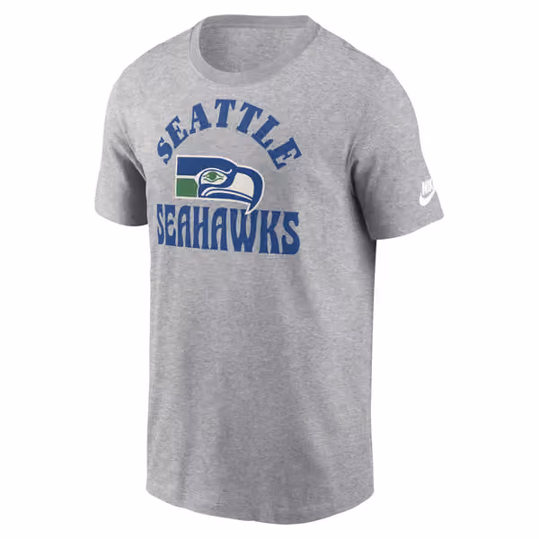 Seattle Seahawks Nike Funky Throwback NFL T-Shirt Gray view 1
