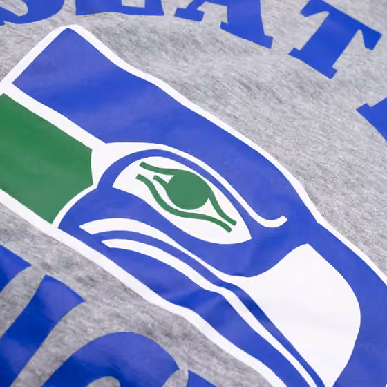Seattle Seahawks Nike Funky Throwback NFL T-Shirt Gray view 3