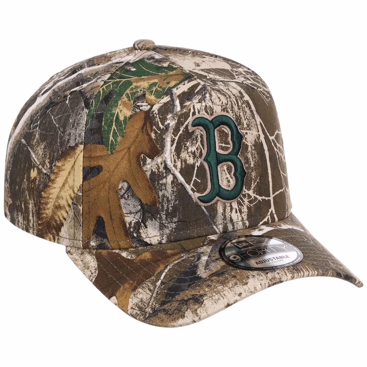 Boston Red Sox MLB Realtree FASHION CORE New Era 9FORTY A-Frame front view