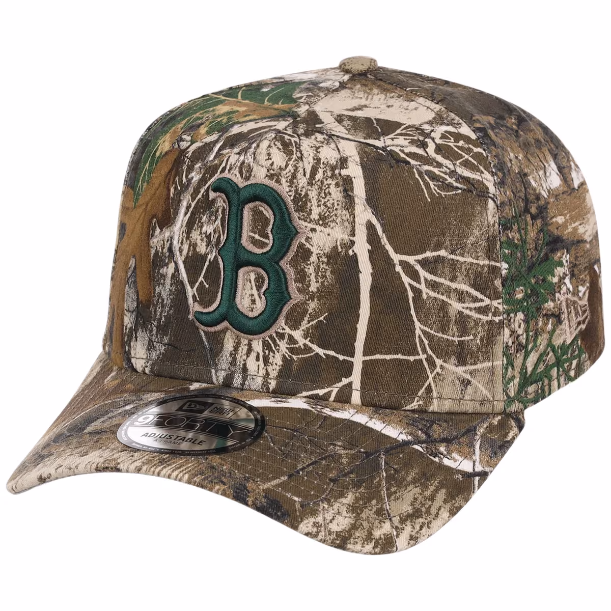 Boston Red Sox MLB Realtree FASHION CORE New Era 9FORTY A-Frame detail view