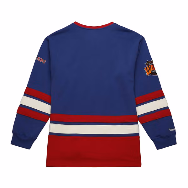 New York Rangers Mitchell & Ness Heritage NHL Lace-Up Jersey Crew view 2