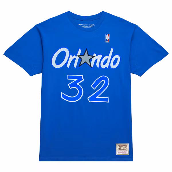 Shaquille O'Neal #32 Orlando Magic Player NBA T-Shirt Blue view 1