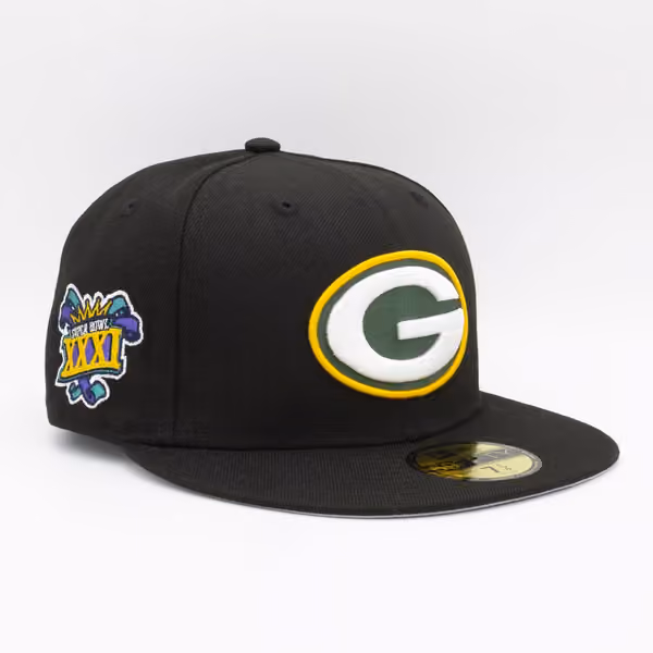 Green Bay Packers Super Bowl XXXI New Era 59FIFTY Fitted NFL Cap Black product photo