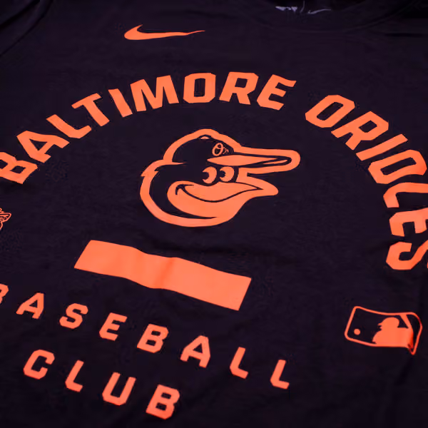 Baltimore Orioles Early Work 2026 MLB Authentic Tri-Blend T-Shirt Black view 3
