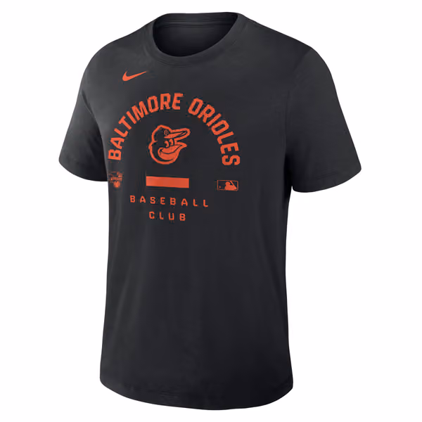 Baltimore Orioles Early Work 2026 MLB Authentic Tri-Blend T-Shirt Black view 1
