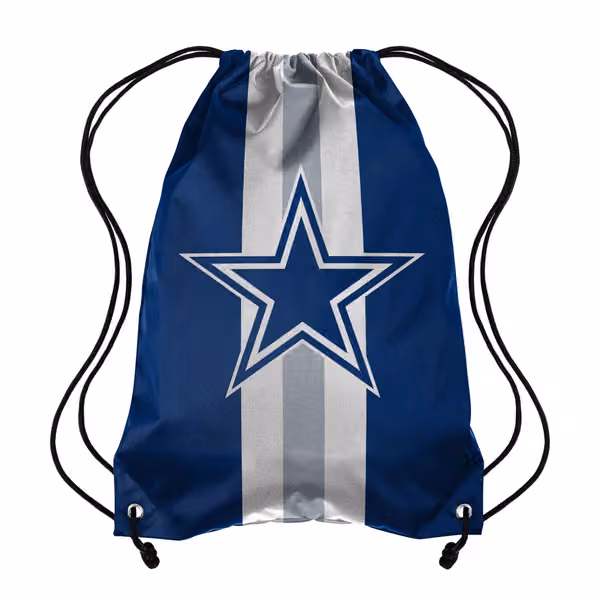 Dallas Cowboys Team Stripe NFL Drawstring Backpack view 1