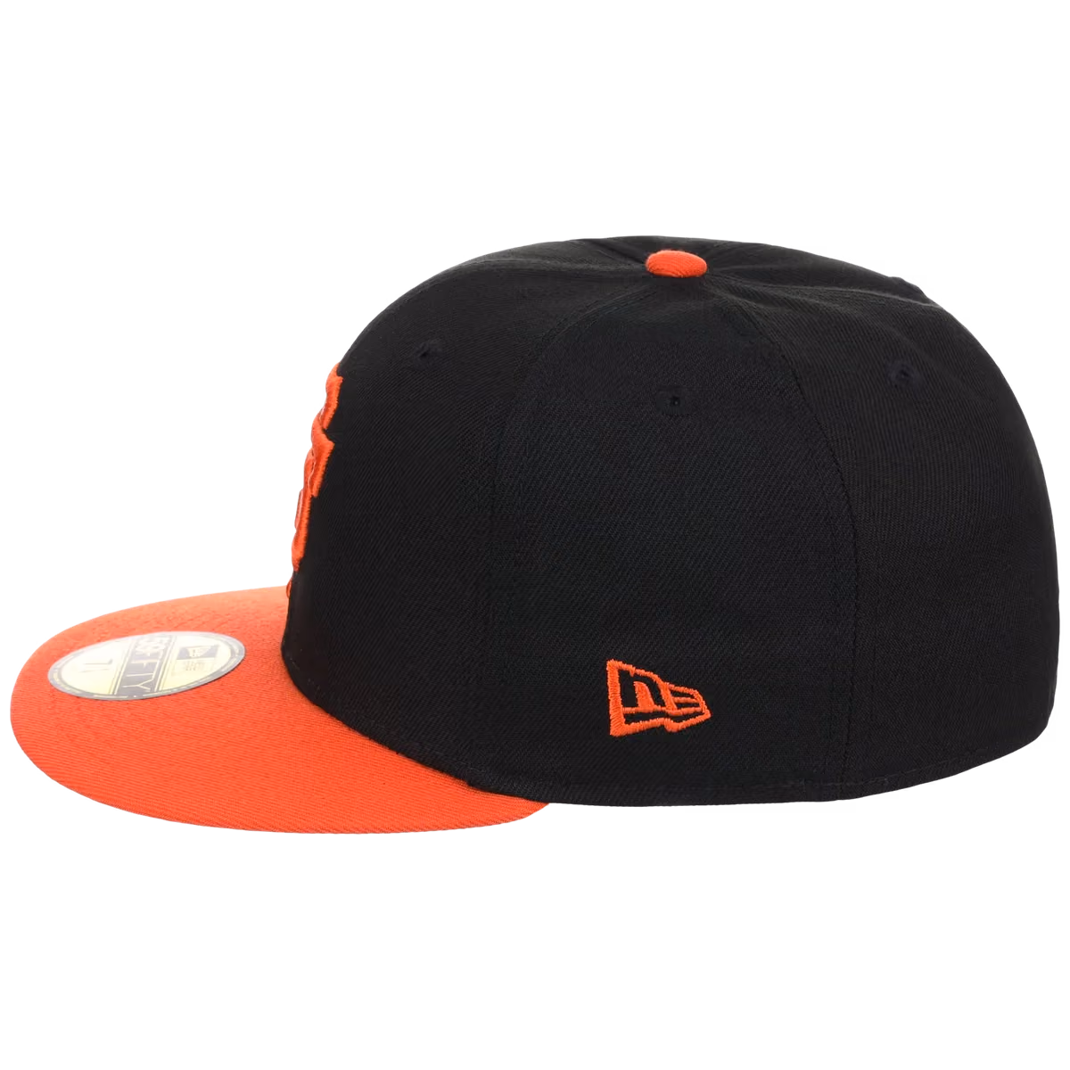 San Francisco Giants MLB Cooperstown Authentic Collection New Era 59FIFTY (Black/Orange) detail view