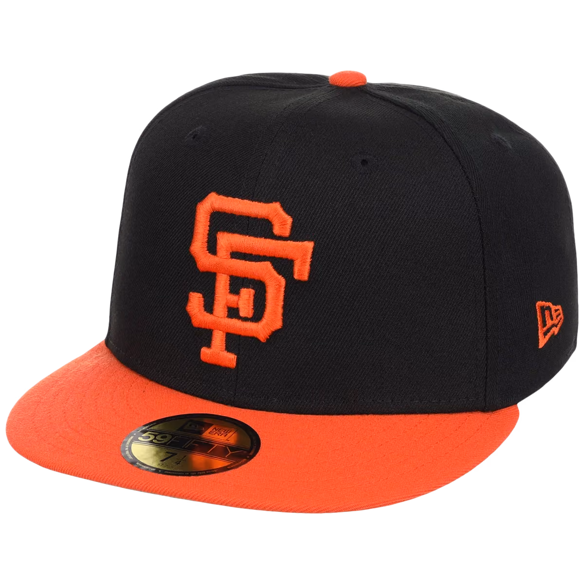 San Francisco Giants MLB Cooperstown Authentic Collection New Era 59FIFTY (Black/Orange) detail view